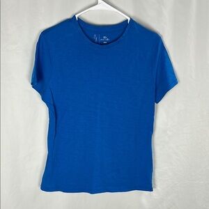 Joie Blue Fitted Crewneck Short Sleeve T-Shirt -Size M 100% Pima Cotton